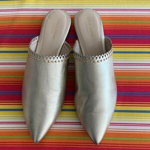 Cole Haan Women's Gold Metallic Mules Sz. 7.5B